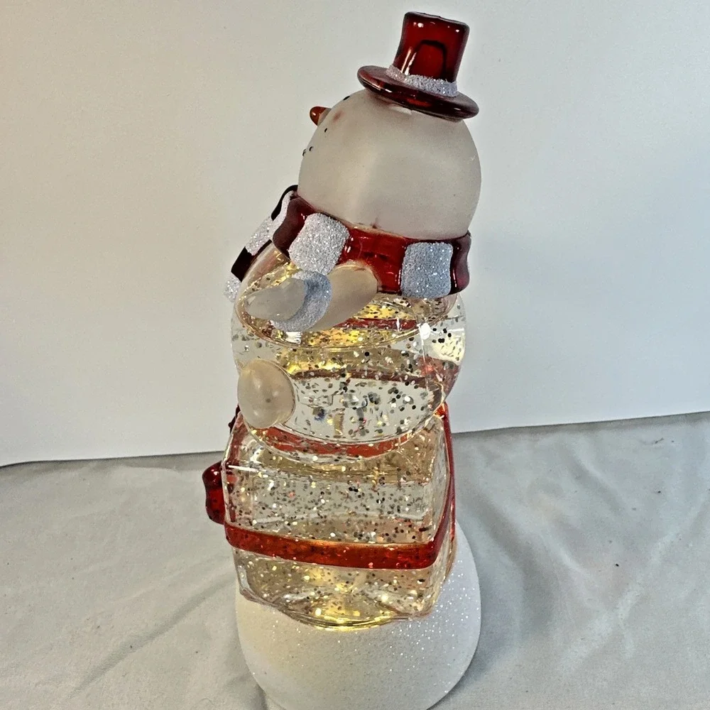NAPCO LED Christmas Snowman Snow Globe Flying/Floating Glitter with light